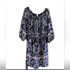 Vintage Culottes Dress Polyester Floral With Belt 14/16 Excelle…